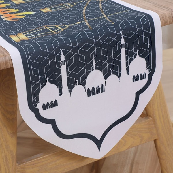 Ramadan Dekorasjon Bordløper Hjem Duk SORT black