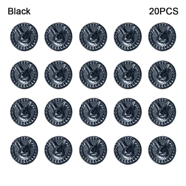 20 stk Mini Knapspænde DIY Dukketøj SORT Black