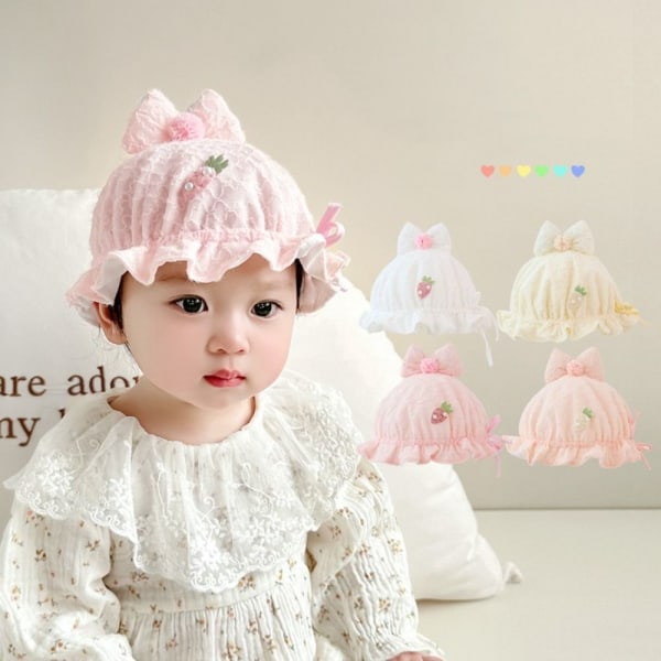 Ruffle Princess Cap Baby Bøttelue ROSA pink