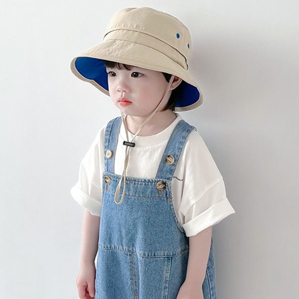 Børne Bucket Hat Solhat BLÅ L Blue L