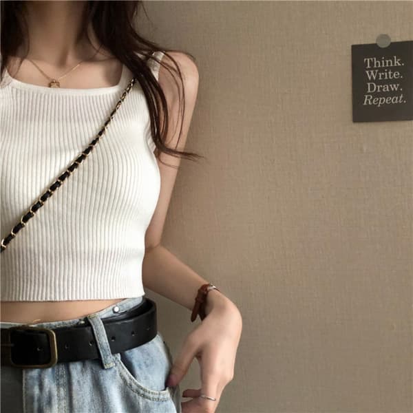 Lyhyt toppi Camisole HARMAA Grey