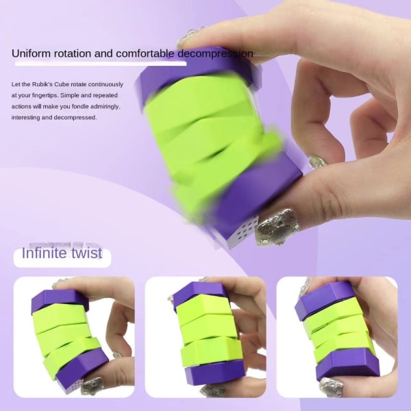 Gravity Carrot Twisting Cube Legetøj Børns Stress Relief Legetøj green