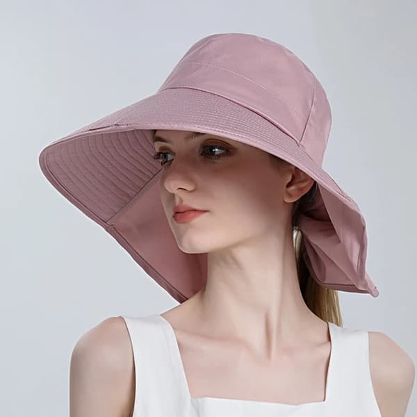 Strandvisir Hästsvansmössa Sommarsolhatt för kvinnor ROSA pink