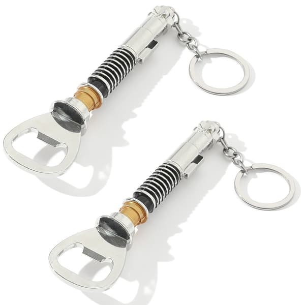 2 stk. flaskeåbner dåseåbner øloplukker Silver 2Pcs-2Pcs