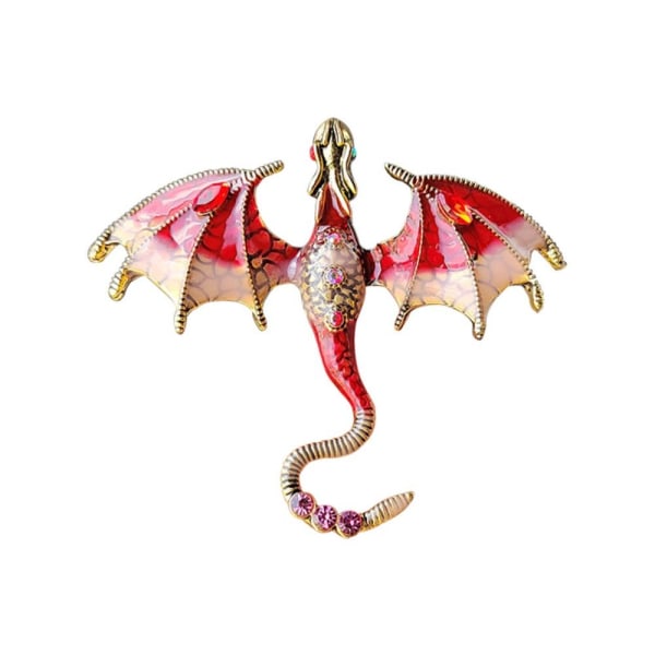 Emalje Dragon Brocher Rhinestone Broche Pins SORT B ​​B Black B-B