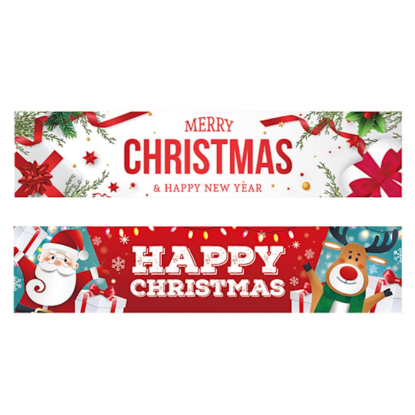 Jul Udendørs Banner Bagtæppe Bannere GLÆDELIG JUL GLAD Happy Christmas