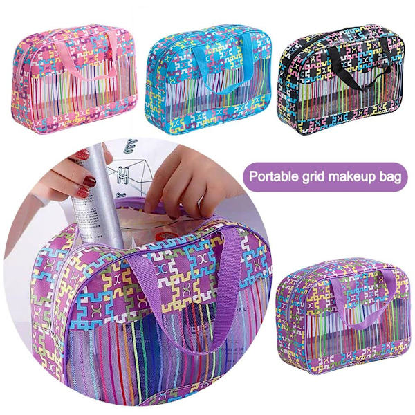 Makeup Bag Kosmetikk Oppbevaringsveske BLÅ Blue