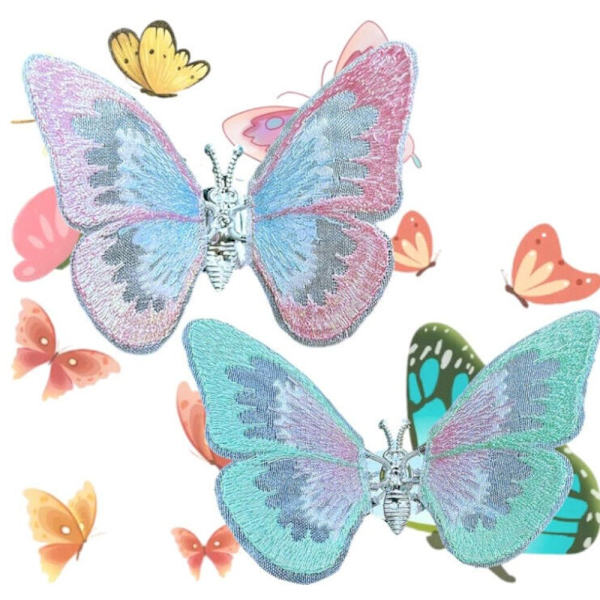 Broderi Duft Sommerfugl Dekoration Sommerfugl Bil Blue