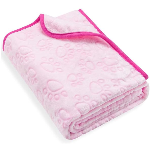 Fortykket Isolerende Kjæledyrteppe med Potedesign ROSA ROSA Pink