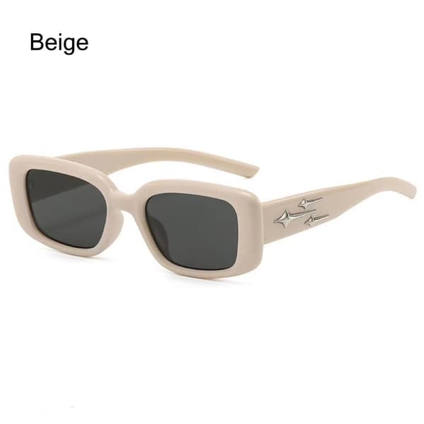 Y2k Tähti Aurinkolasit Punk Aurinkolasit BEIGE BEIGE Beige