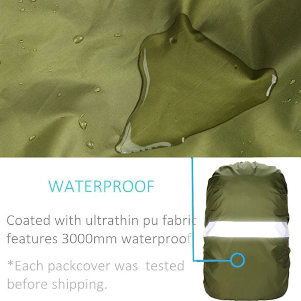 Reflekterende regntrekk Vanntett veske ARMY GREEN Army Green