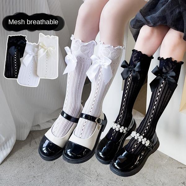 Rosettstrumpor Mesh Strumpor VIT white