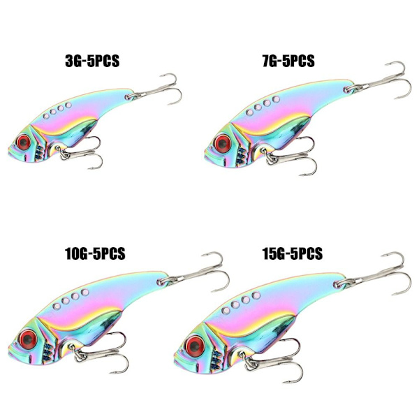 5 stk Metal fiskeagn VIB Lure 15G-5STK 15G-5STK 15g-5pcs