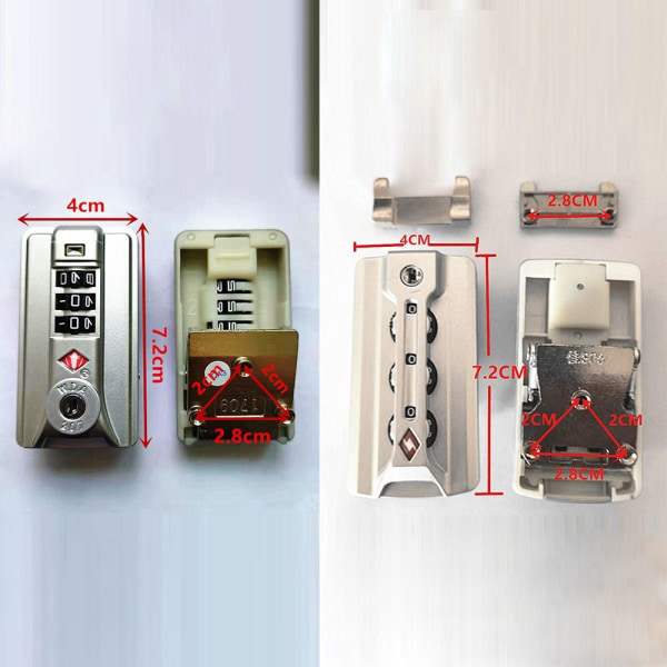 3-cifret kombinationslås Toldkodeordslås 04 04 04
