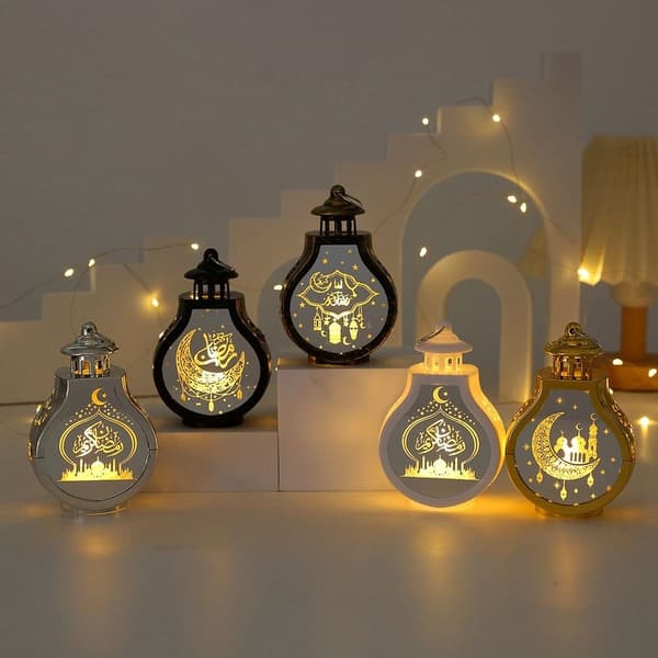 Eid Mubarak Lampe Ramadan LED Lys FARVE 3 FARVE 3