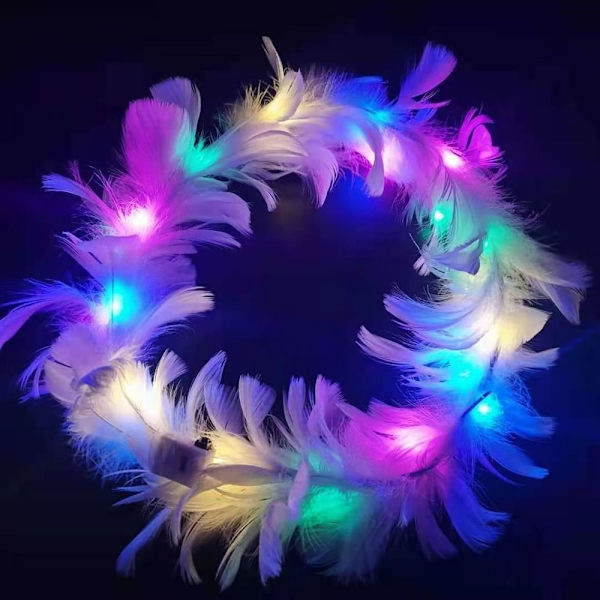 Glödande LED-krans Light Up Pannband A A A