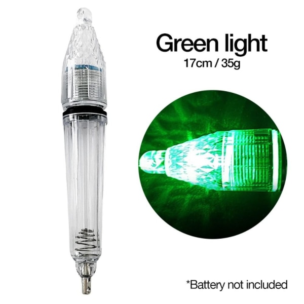 LED Fisklampa Betesljus GRÖN 17CM green 17cm