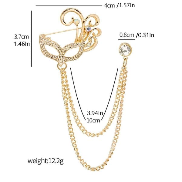 Broche Badge GULD Gold