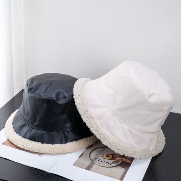Patchwork Hatt Plysjkant Hatt BEIGE Beige