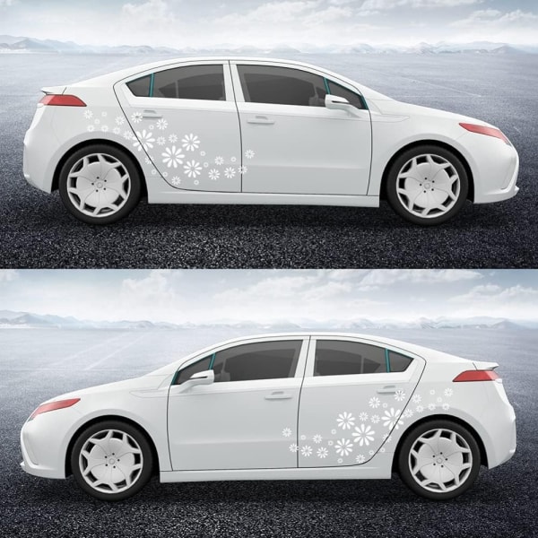 60 kpl kukka-autotarrat Mini Graphics -auton korin tarratarrat