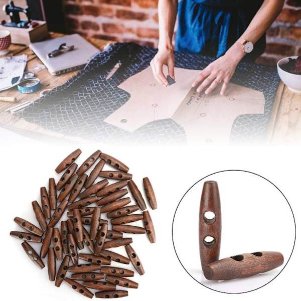 Træknapper Syning Træ Toggle Knapper Toggle Knapper Horn