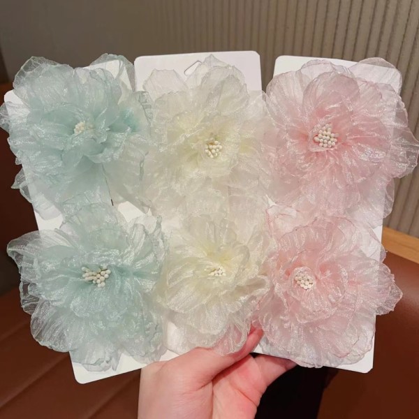 Blomst Hårklemme Camellia Hårklemme BLÅ Blue