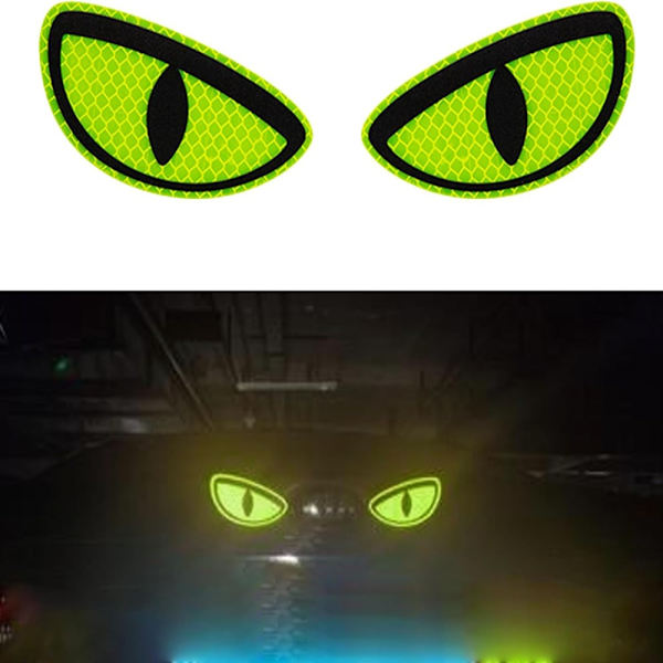 6 stk Eye Car Stickers 3D Eye Shape Night Reflekterende Decals
