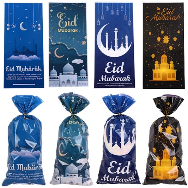 50 st Ramadan Presentpåsar Eid Presentpåse Förpackningspåse