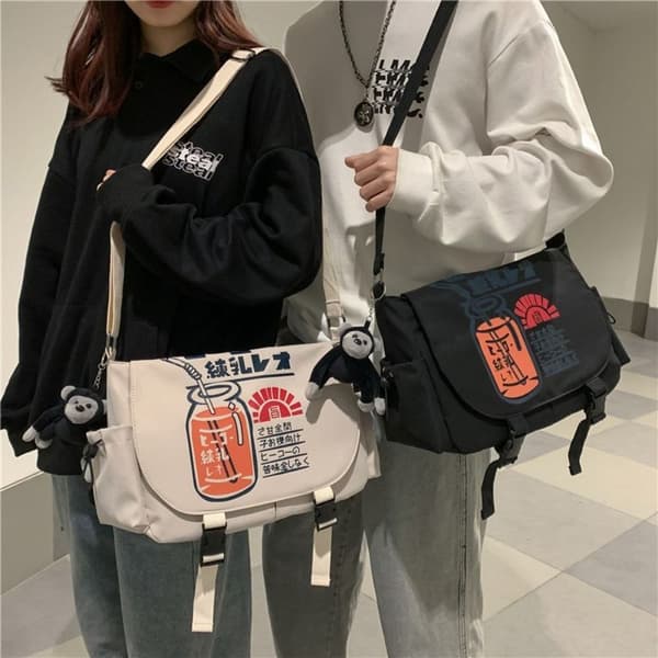 Messenger Bag Skulderveske HVIT White