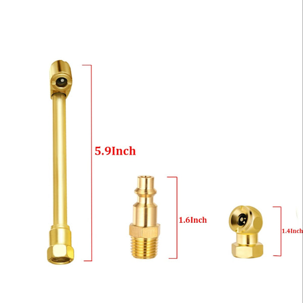 Closed Ball Tire Chuck NPT Hane Quick Plug Tire Air Fill Kit
