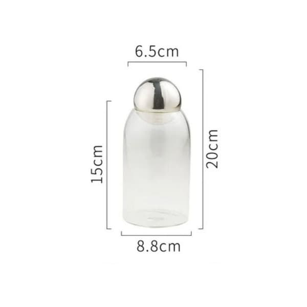 Te Kaffe Socker Burk Matförvaringsburk SILVER L silver L