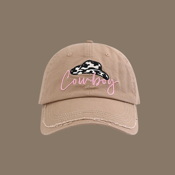 Muodikas baseball cap kirjaimella brodeerattu cap KHAKI Khaki