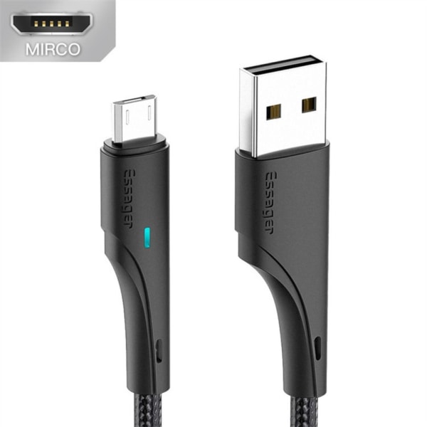 USB Type C Kabel Hurtig opladning Datakabel 1MMICRO MICRO 1MMicro