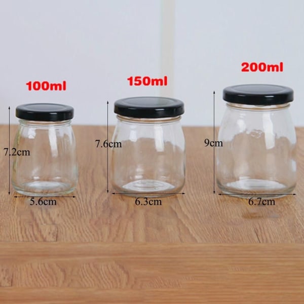 Mini Yoghurtkrukker Glaspuddingkopper 150ML 150ml