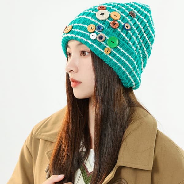 Strikket Hue Beanies Sort GRÅ Sort GRÅ black gray