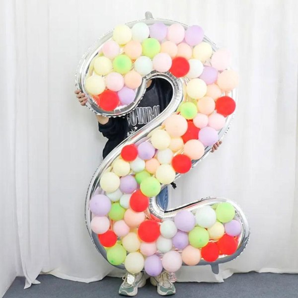 Numbers Ballonger Ramme Number Ballong Stand Display 8 8 8