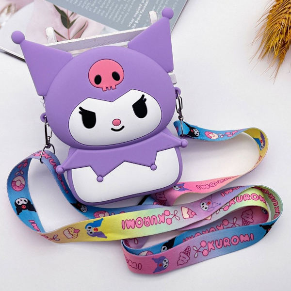 1 Stk Kuromi Silikonepung Kawaii Taske SORT SORT