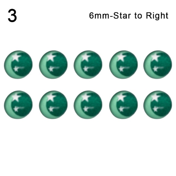 10 st/5 par Eyes Crafts Eyes Puppet Crystal Eyes 6MM-STAR TO 6mm-Star to Right3