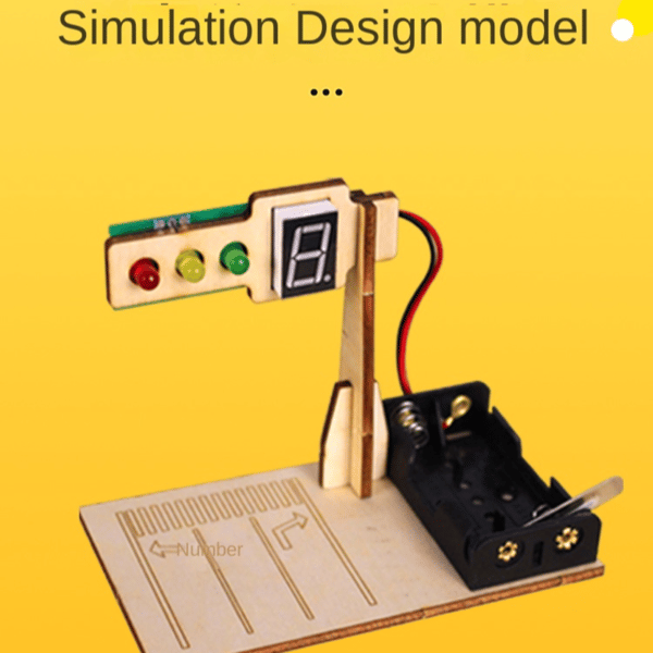 Trafiksignalmodel DIY-legetøj Håndlavet materiale