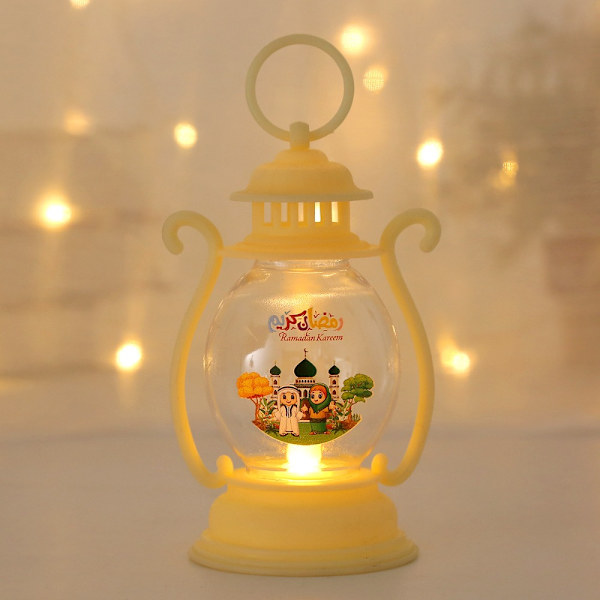 Ramadan Kareem Led Lantern LED Ljus Lantern GULD gold