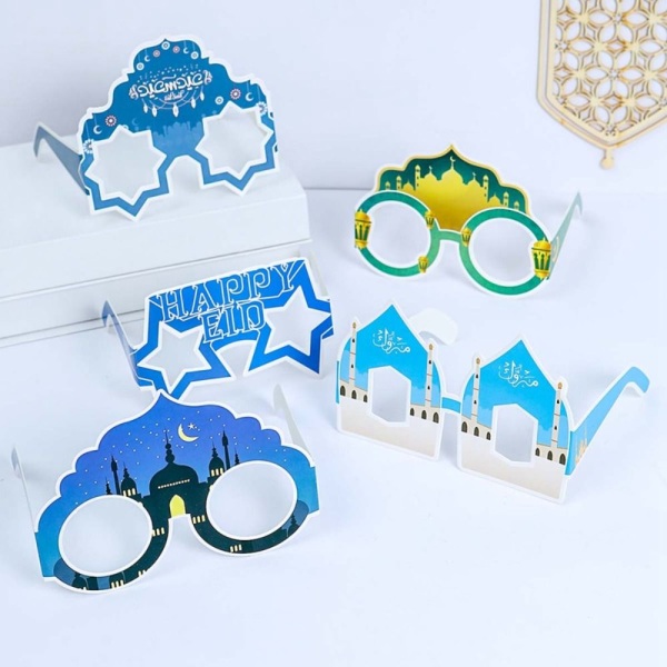 12 stk Papirbriller EID Mubarak Ramadan Solbriller