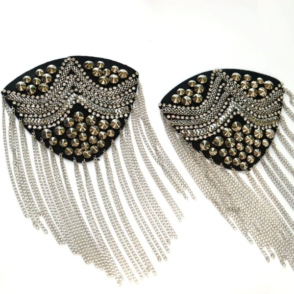 Tofs Silver Beaded Epaulett Tofs Beaded Epaulettes Nit