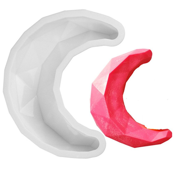 8 Huls Eid Mubarak 3D Måne Stjerne Silikon Kageform