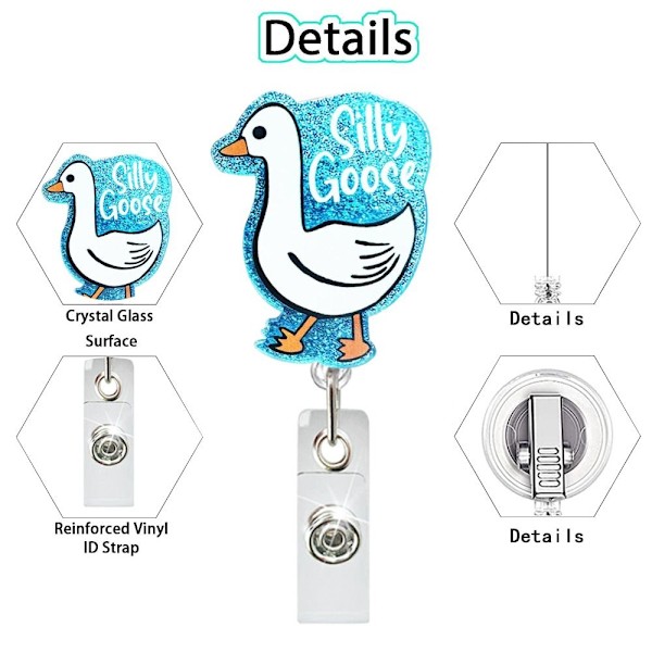 Badge Reel Badge Holdere BLÅ BLÅ Blue