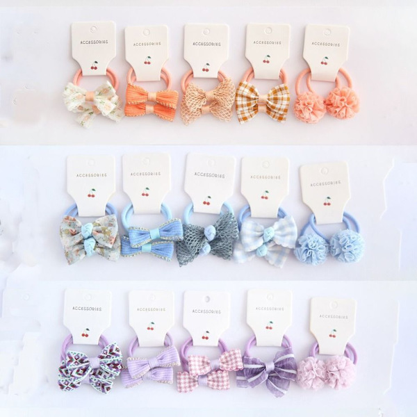 10 stk Elastisk gummibånd Hårbånd Bowknot 3 3 3