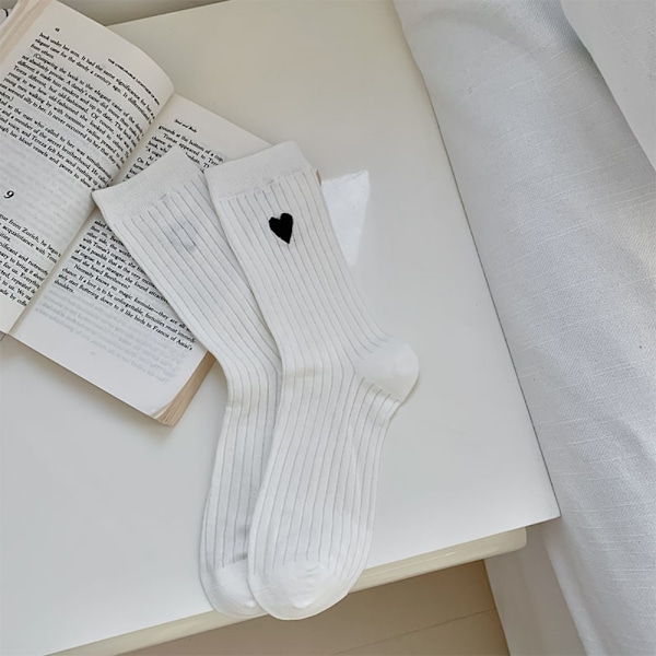 Kærlighed Broderi Lolita Strømper Tynde Dame Sokker HVID 1 HVID White 1