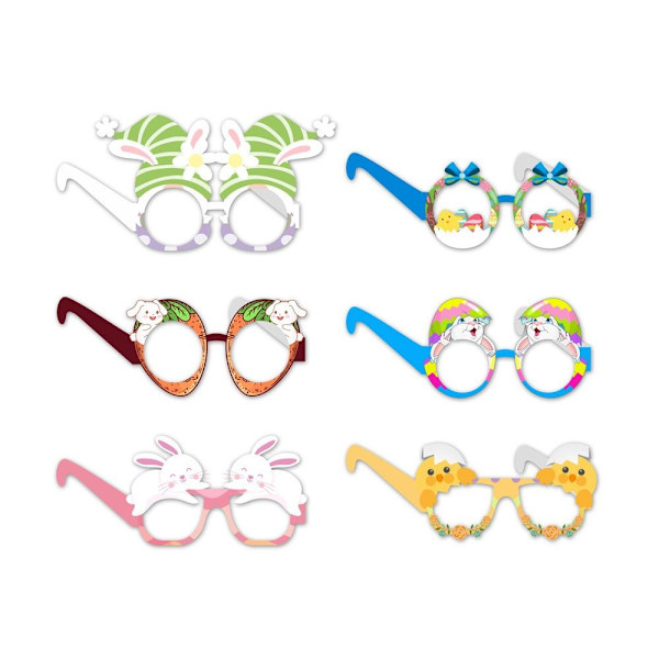 6 stk/sett påskebriller Cosplay Bunny-briller C C C