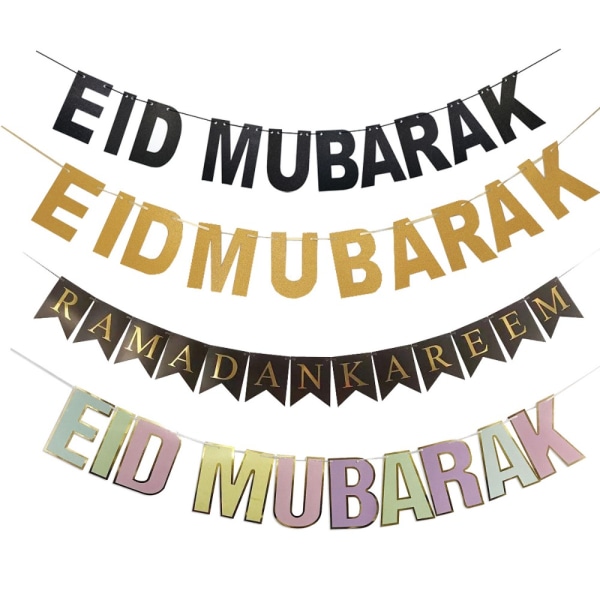 Eid Mubarak Banner Eid hængende ornamenter 1 1 1