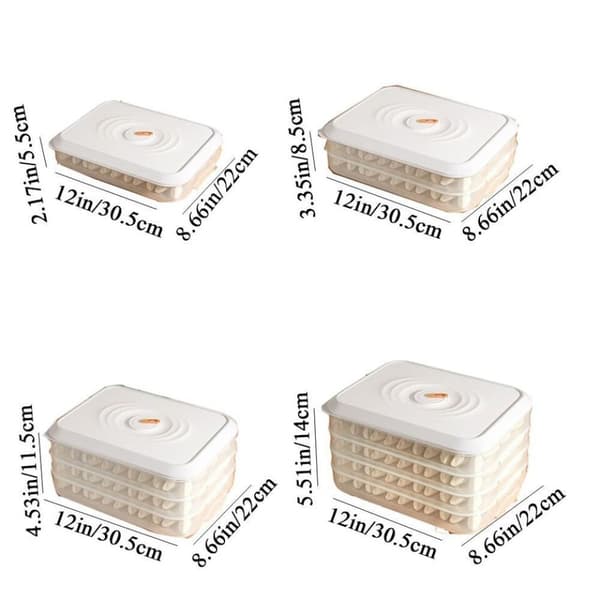 Opbevaringsboks Dumplingboks HVID 4 LAG 4 LAG White 4 Layers-4 Layers