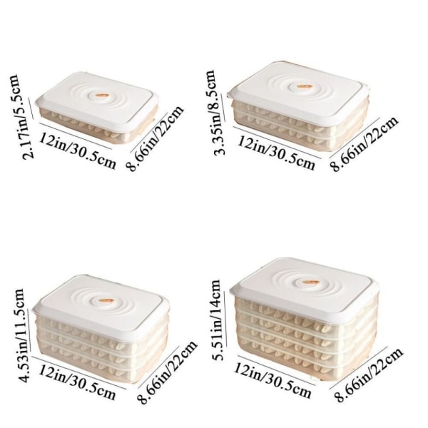 Oppbevaringsboks Dumpling Box HVIT 3 LAG 3 LAG White 3 Layers-3 Layers